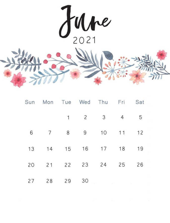 June 2021 Calendar Background Wallpaper