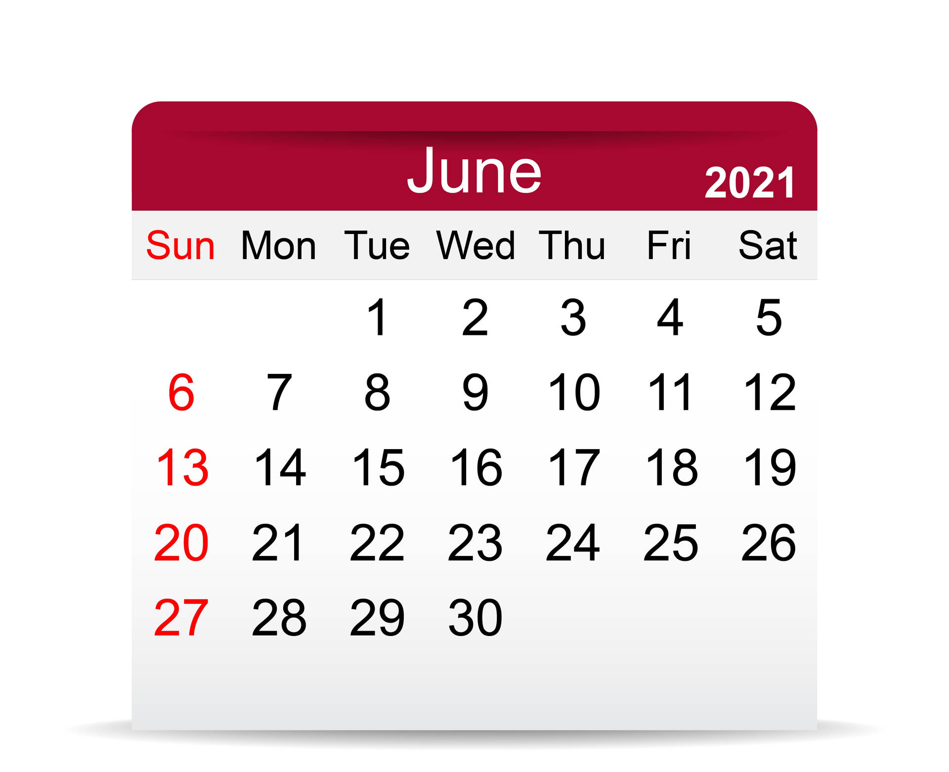 Juni 2021 Kalender Baggrunde