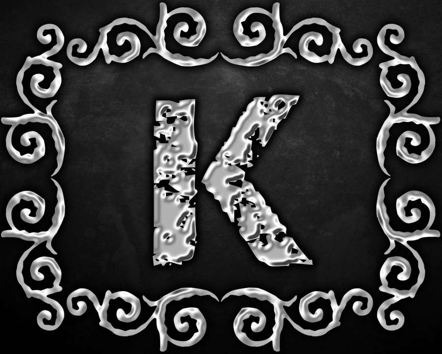 Silver Metallic K Alphabet — K Alphabet Wallpaper