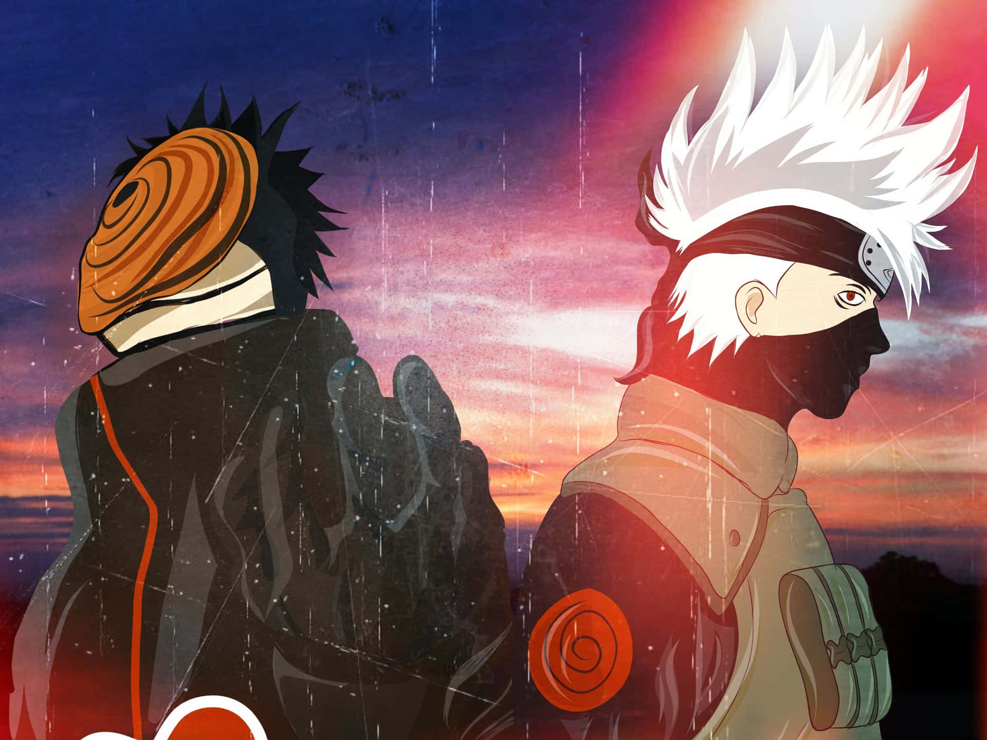 Kakashi Et Tobi Fond d'écran