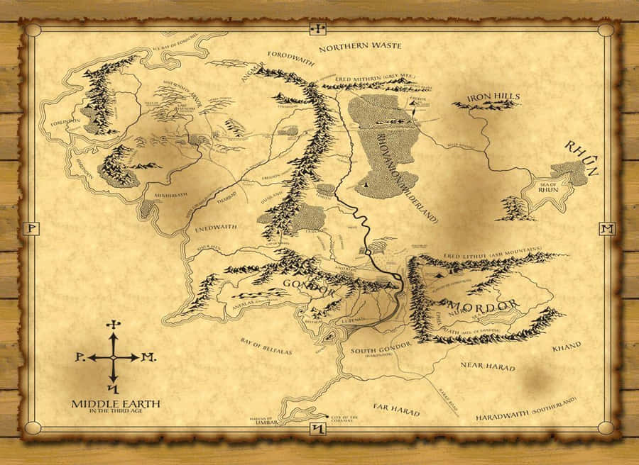 Karte Von Mittelerde Wallpaper