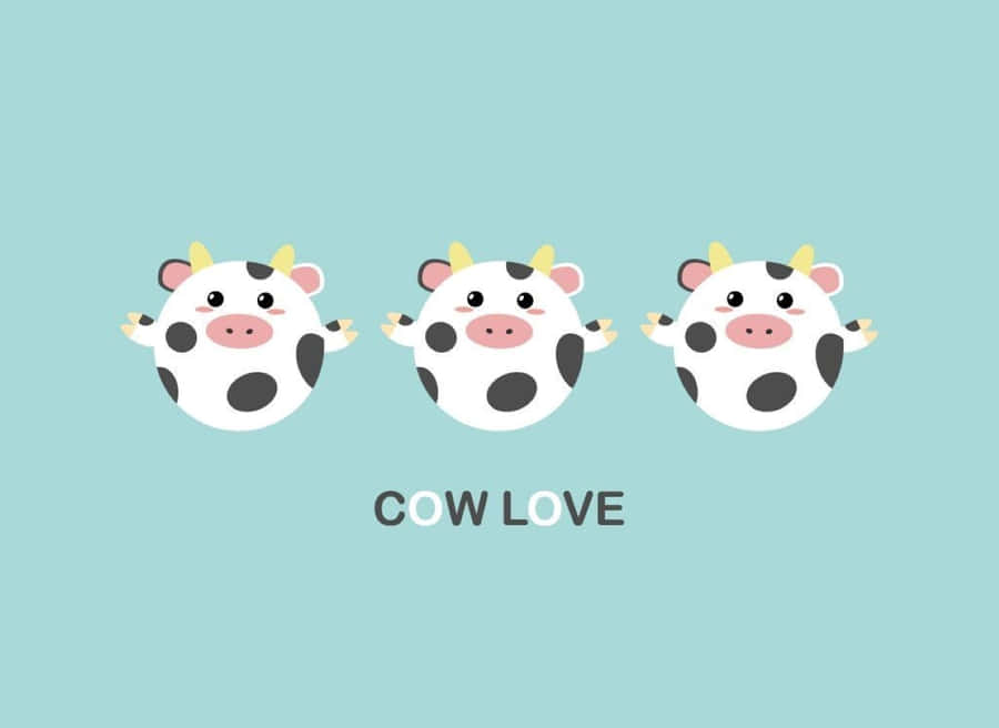 Kawaii Cute Cow Wallpaper