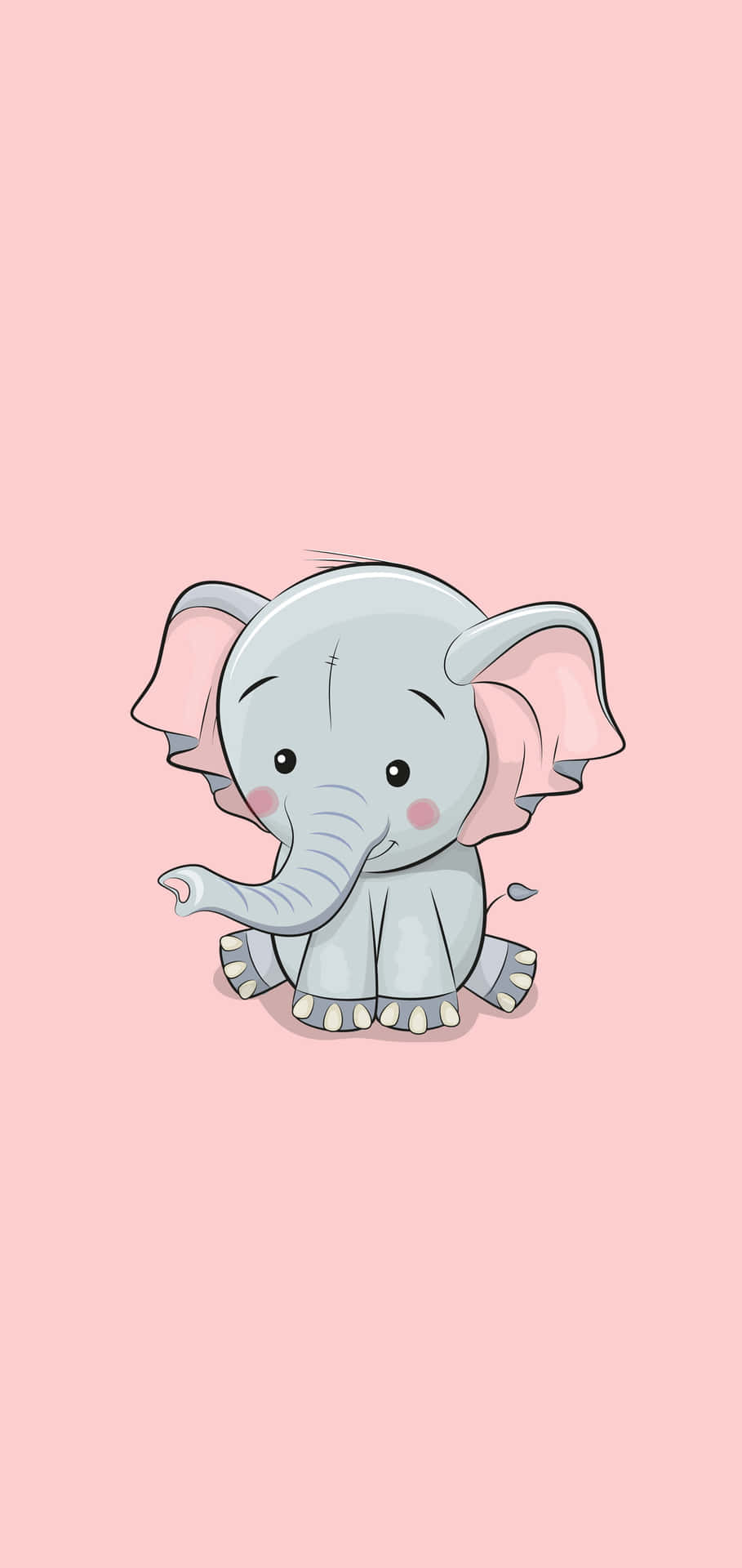 Kawaii Elefant Bakgrunnsbildet