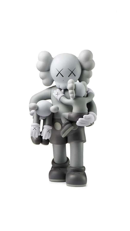 Kaws Bff Grey Wallpaper