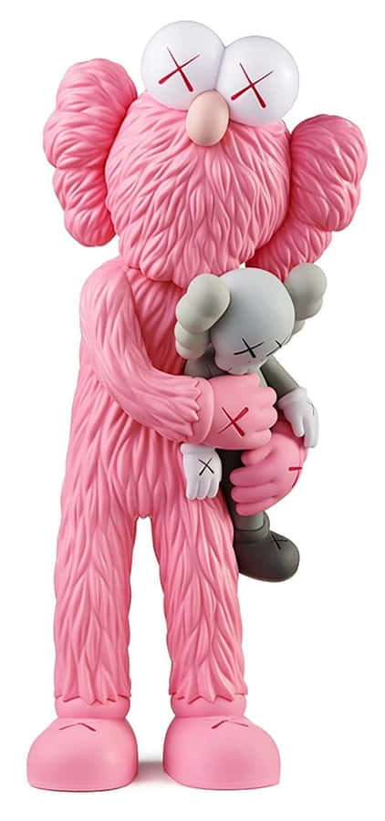 Kaws Bff Pink Wallpaper