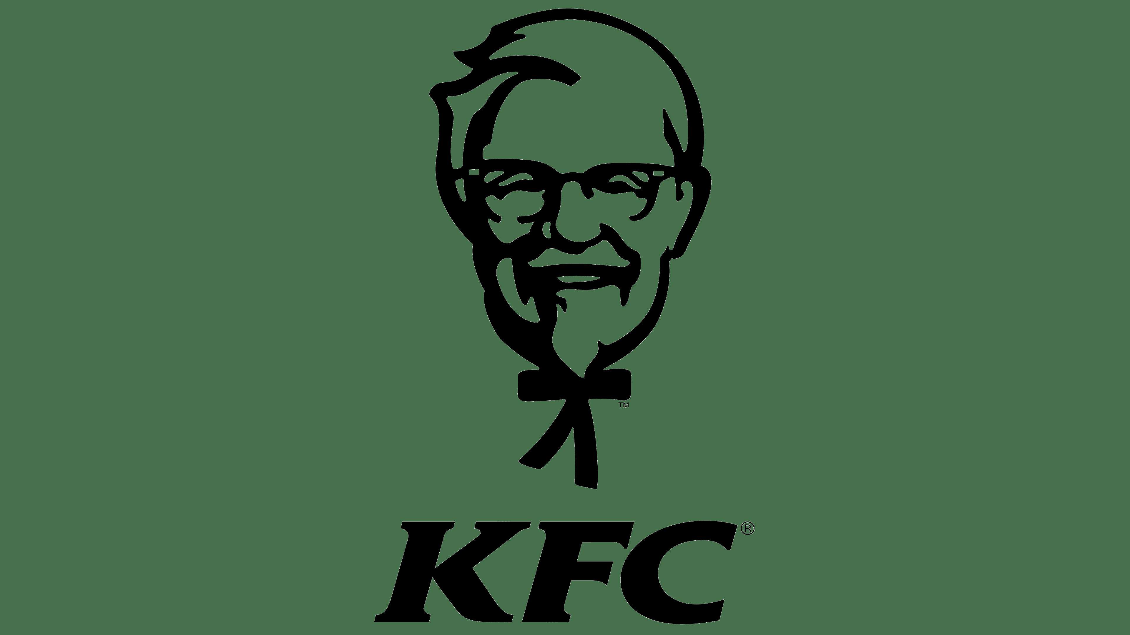 Colonel Sanders logo with bowtie and glasses on green background with KFC text. — Kfc Logo PNG