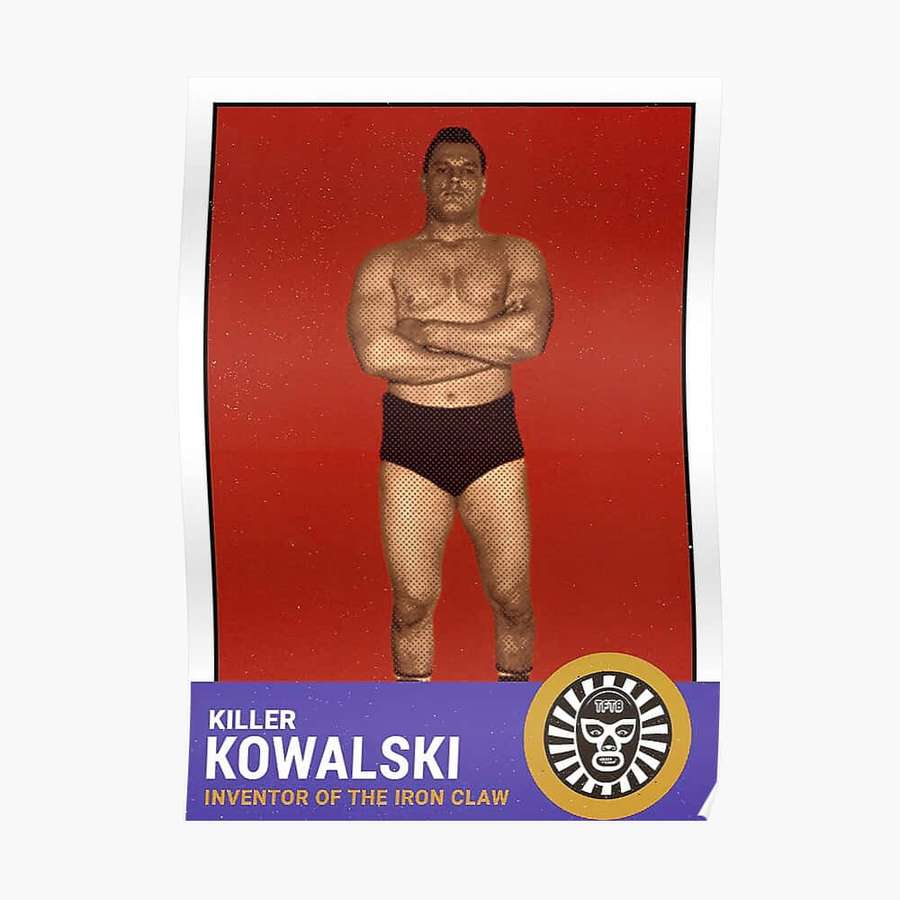 Vintage wrestler poster for Killer Kowalski inventor of the iron claw. — Killer Kowalski Wallpaper