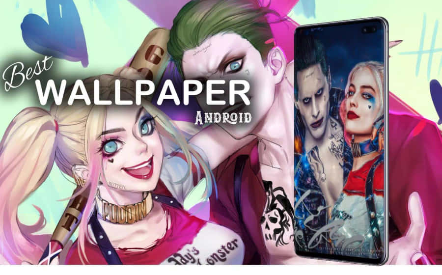 Kjærlighet Joker Og Harley Quinn Suicide Squad Bakgrunnsbildet