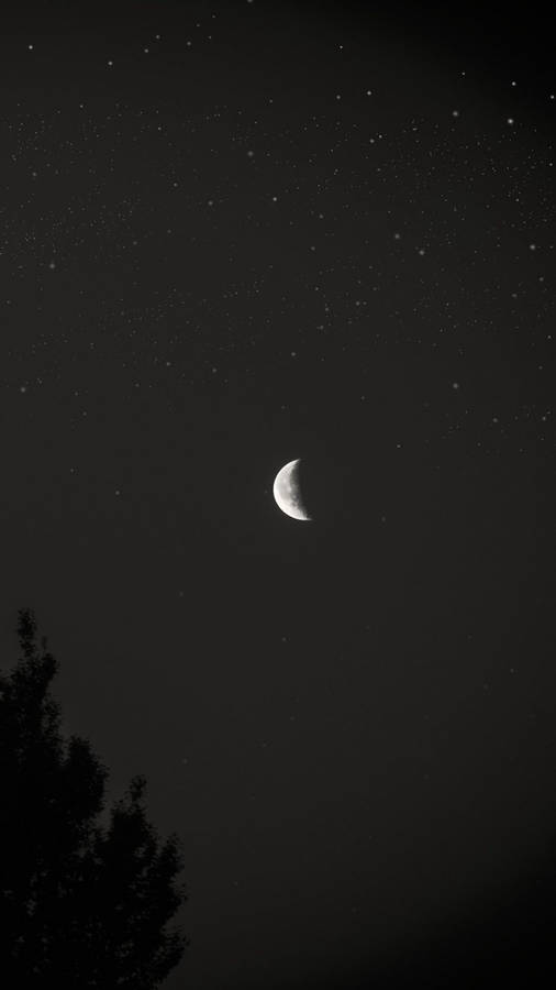 Kuu Yö Taivas Taustakuva