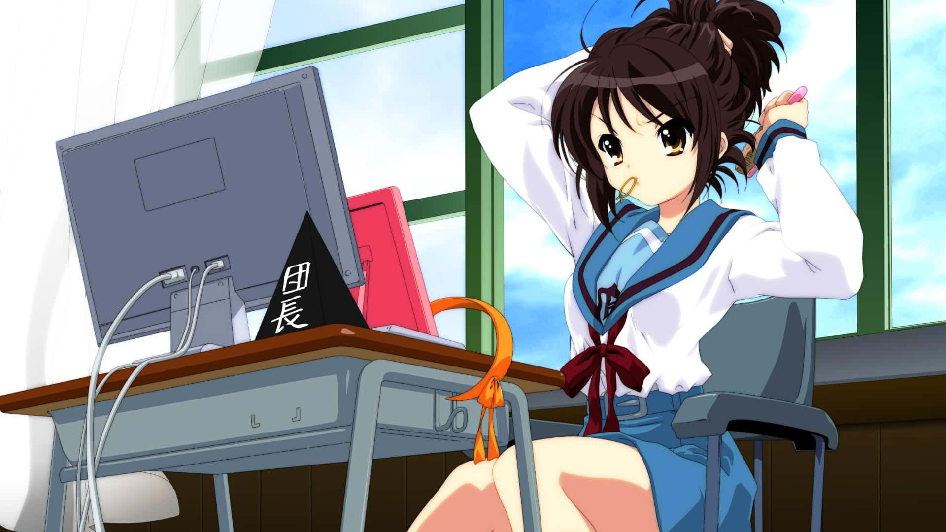 La Mélancolie De Haruhi Suzumiya Fond d'écran