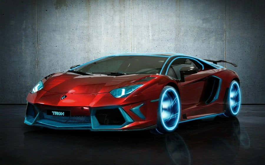 Lamborghini De Néon Papel de Parede