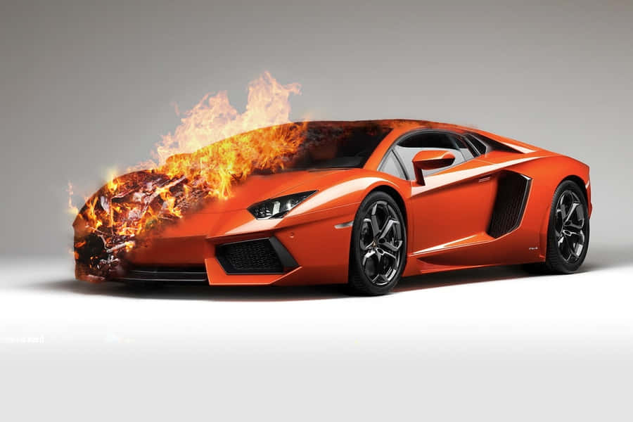 Lamborghini In Fiamme Sfondo