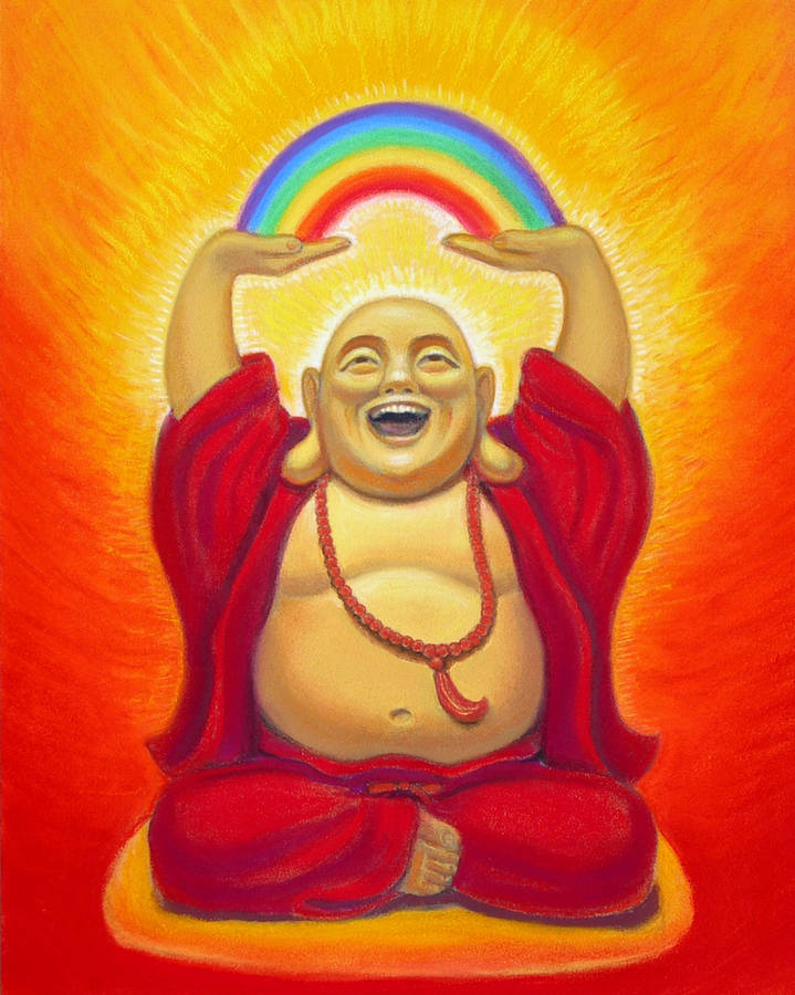 Laughing Buddha Background Wallpaper