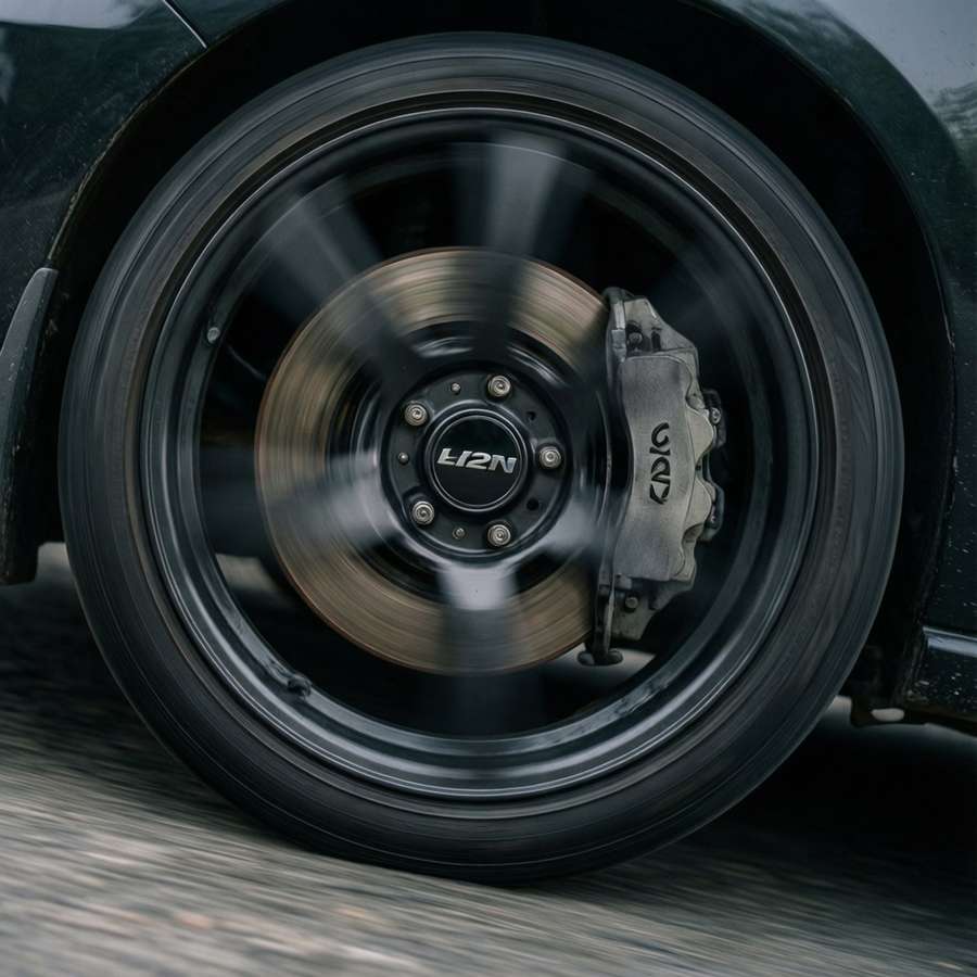 Close-up of Lifan 620 wheel in motion. — Lifan 620 Wallpaper