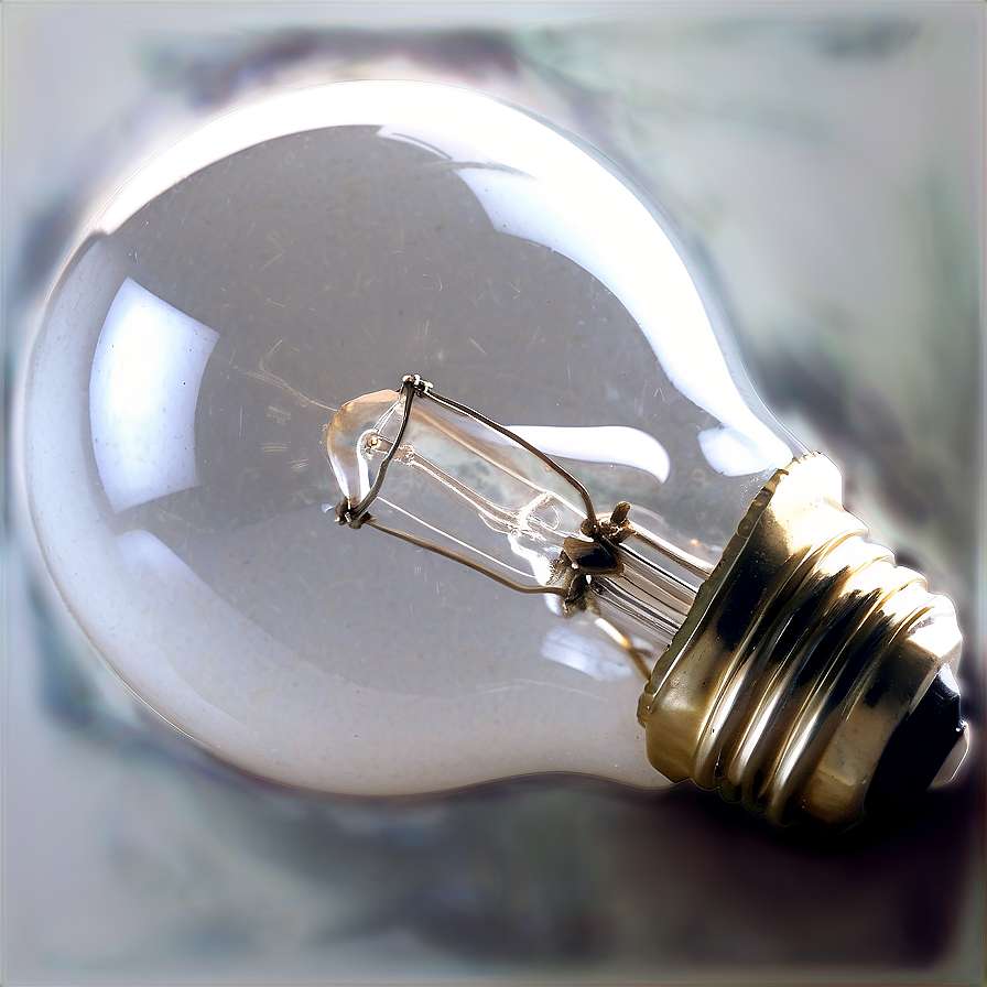 A vintage incandescent light bulb with brass base and visible filament. — Light Bulb PNG
