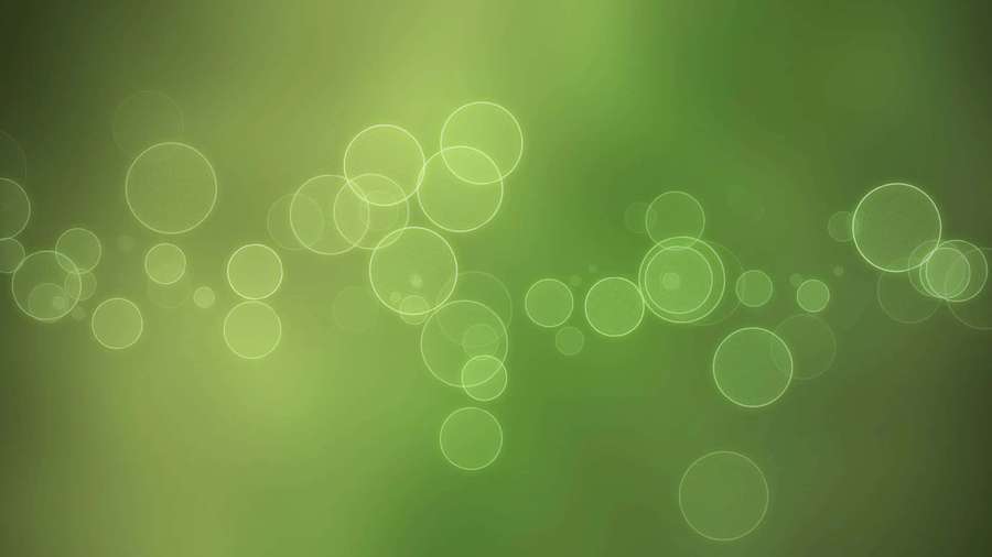 Glowing translucent circles drift across a soft green gradient background. — Light Green Background