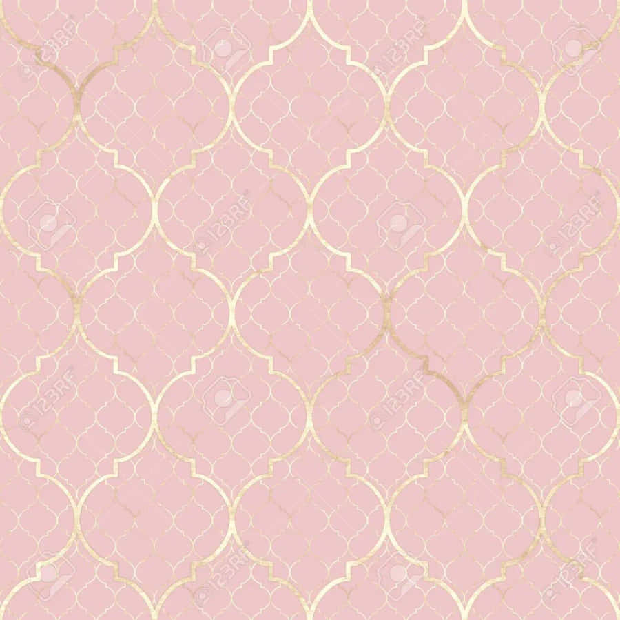 Light Pink And Gold Wallpaper