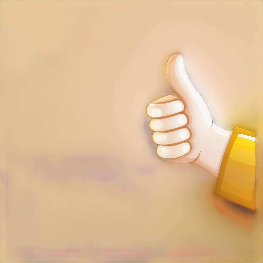 Tegneseriehånd, der giver en tommelfinger-op-gestus med gul ærme. — Like Emoji Wallpapers