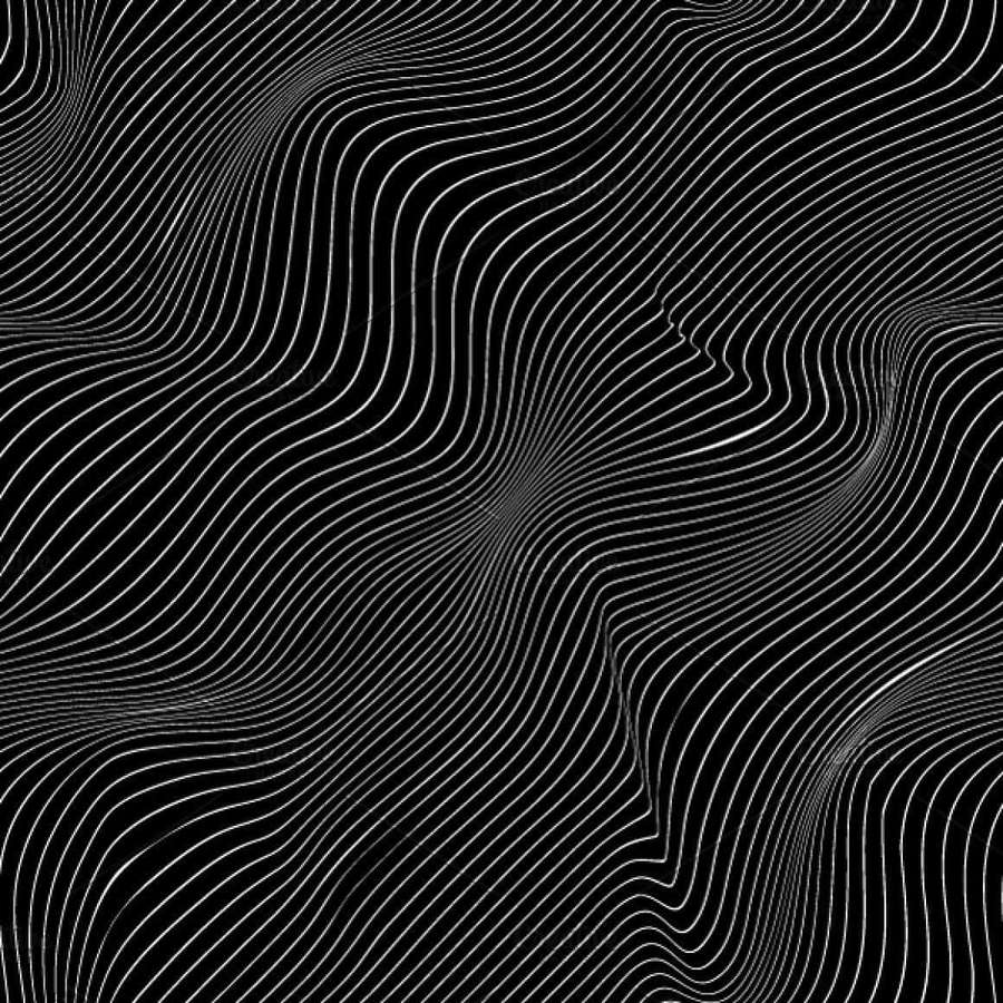Padrão abstrato em preto e branco de linhas curvas fluidas criando profundidade e movimento. — Linhas Pretas e Brancas Papéis de Parede