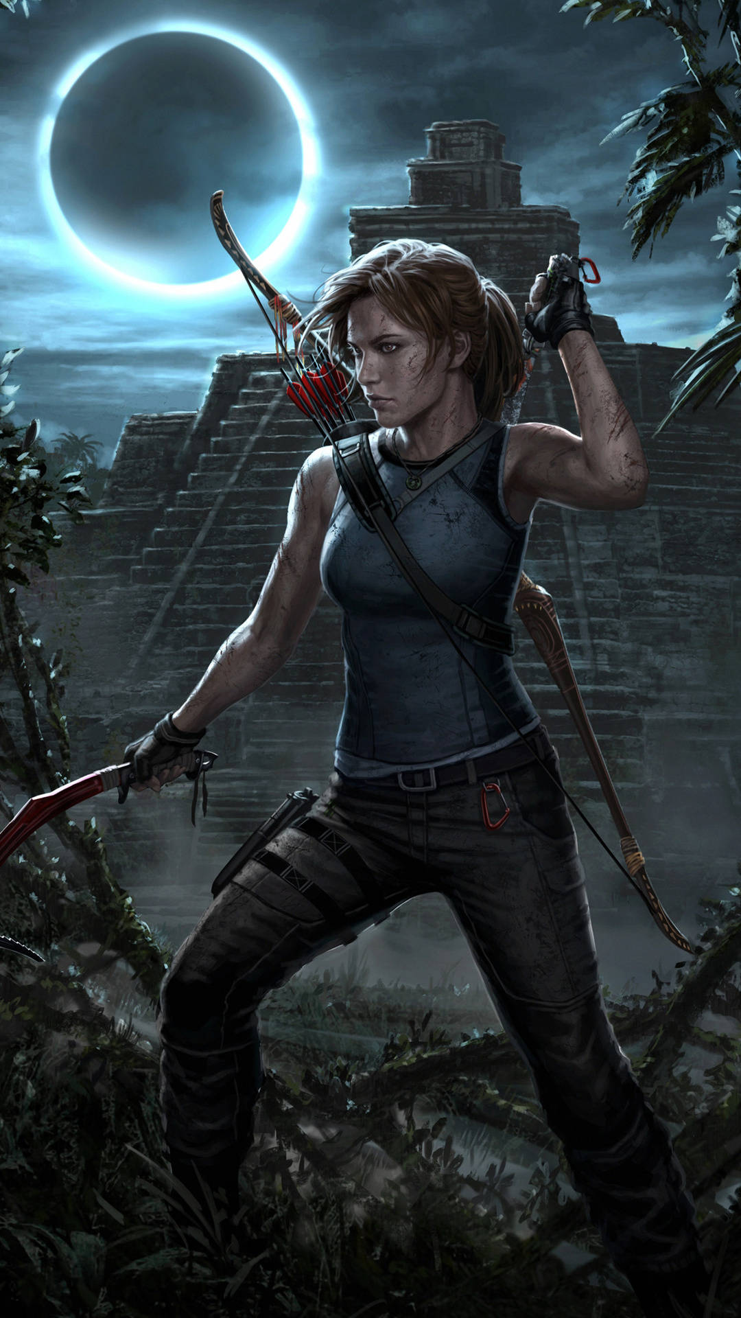 L'iphone Di Lara Croft Sfondo