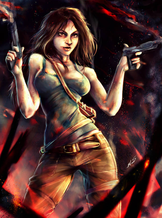 L'iphone Di Tomb Raider Sfondo