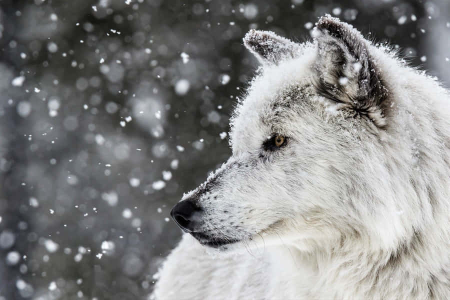 Lobo En Invierno Fondo de pantalla