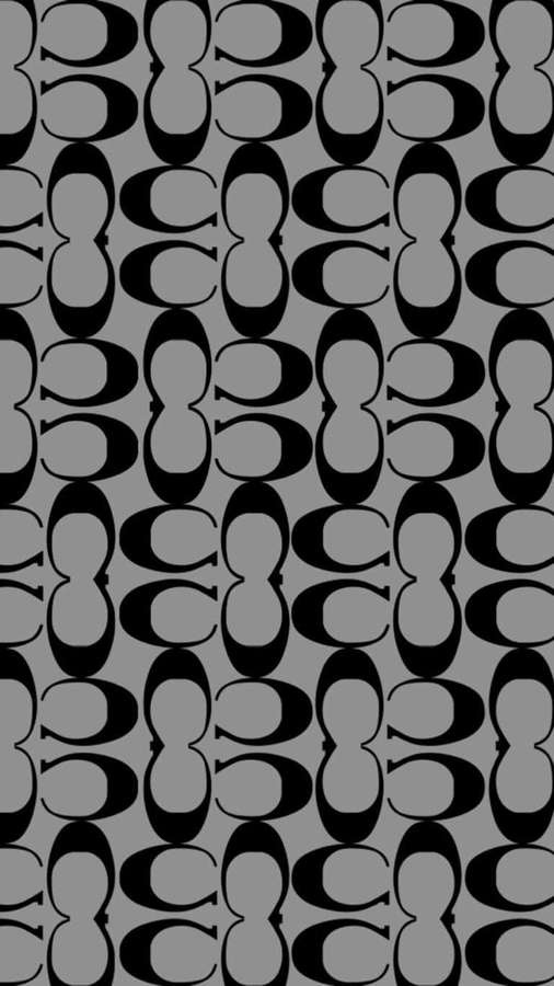 Fondo de pantalla de patrón abstracto de gotas negras y grises — Logo de Coach Fondos de pantalla