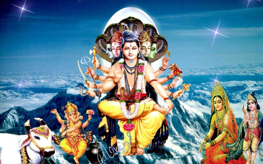 Lord Shiva Familienbilder