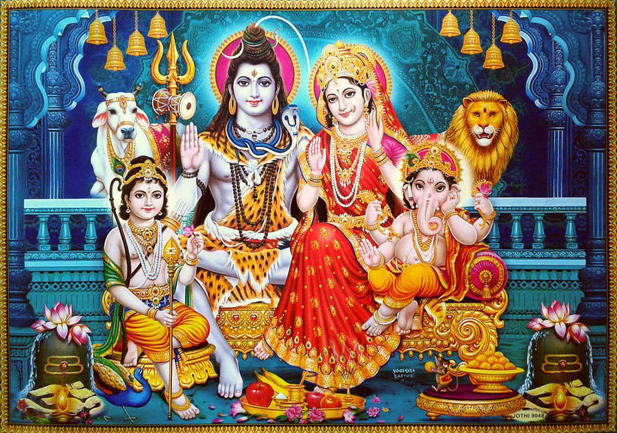 Lord Shiva Family Taustakuva