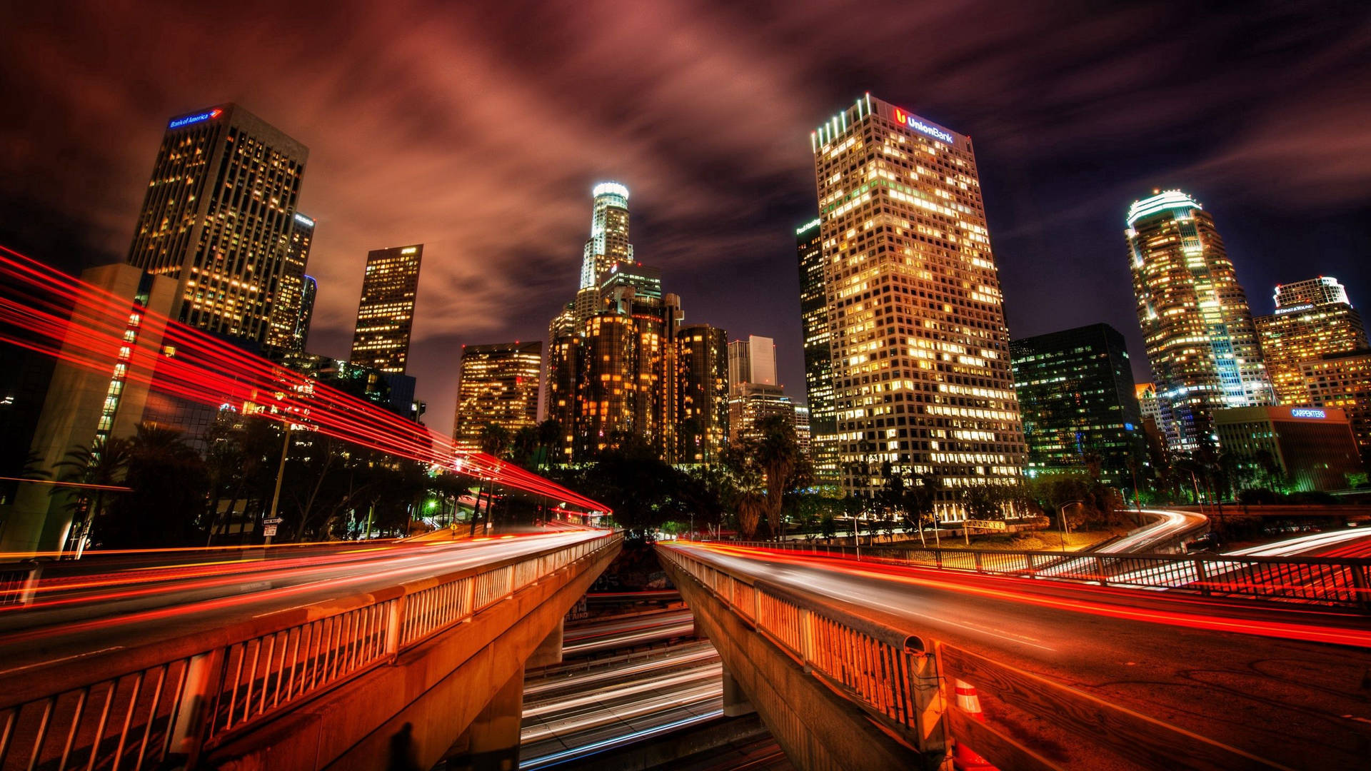 Los Angeles City Nights, la skyline HD wallpaper | Pxfuel