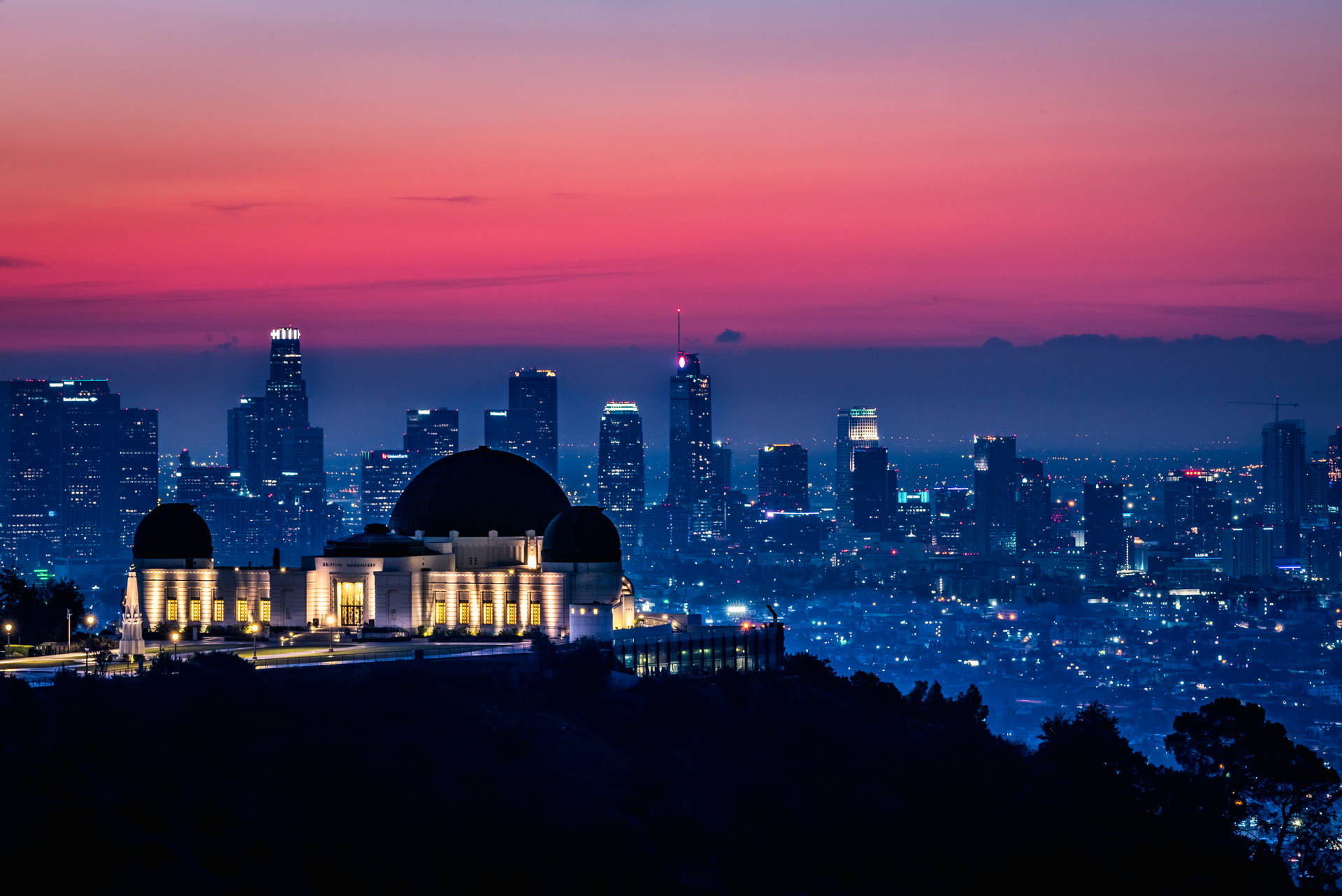 Los Angeles Sunset Background Wallpaper