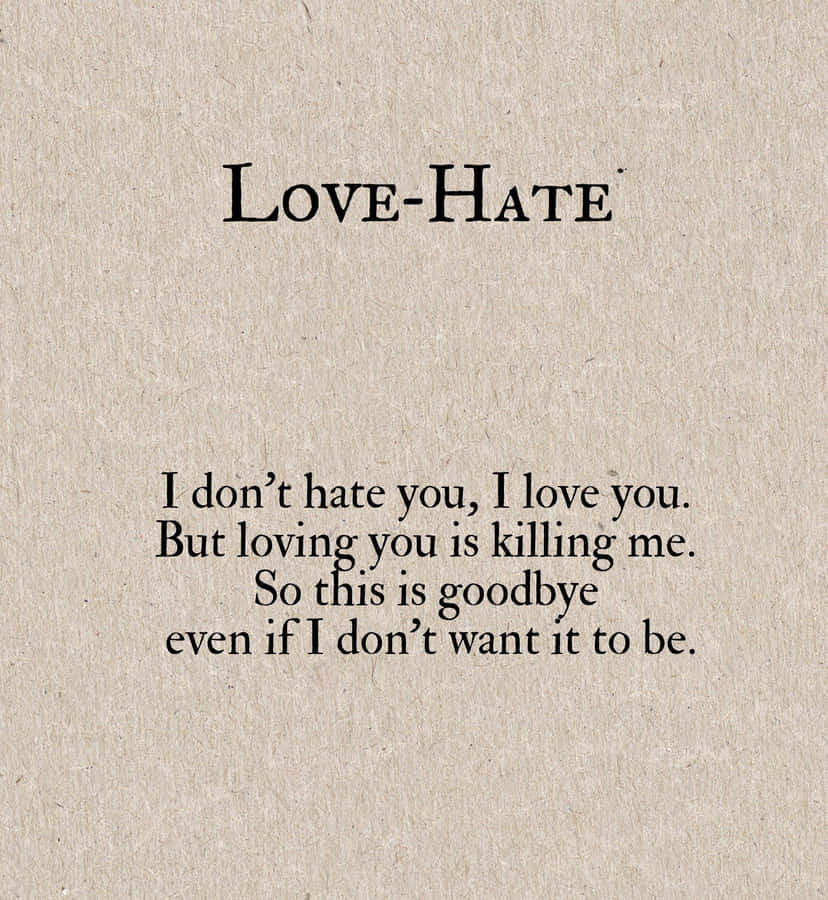 [100+] Love Hate Pictures | Wallpapers.com