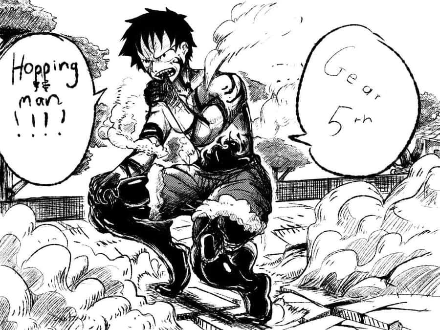 Luffy Gear 5 Bakgrunnsbildet