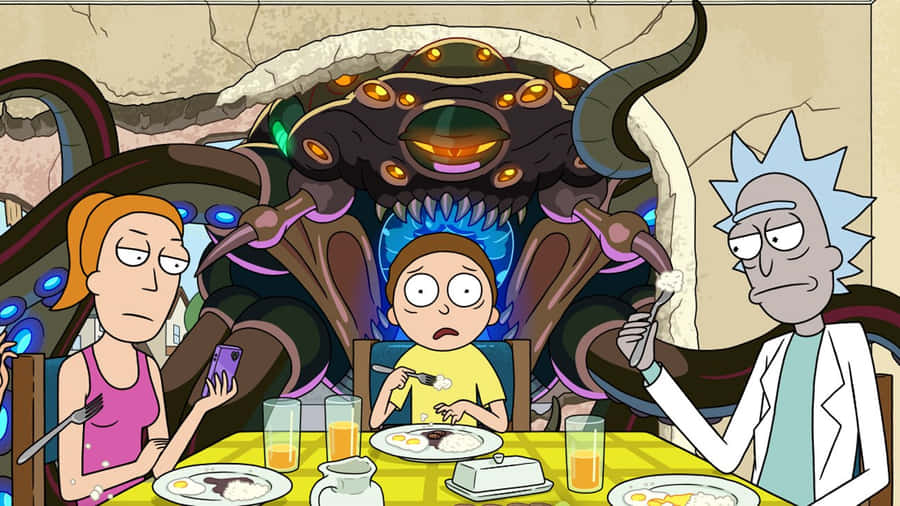 Macbook Rick E Morty Papel de Parede