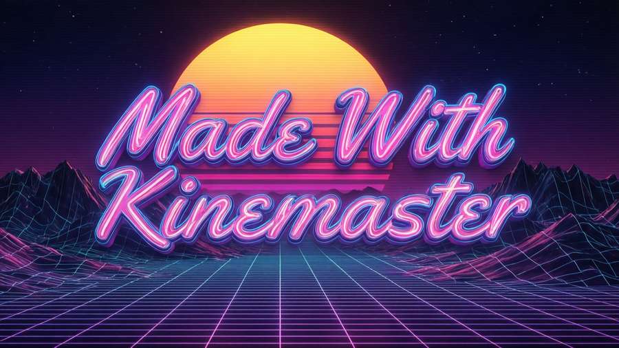 Synthwave Retro — Made With Kinemaster Bakgrundsbilder