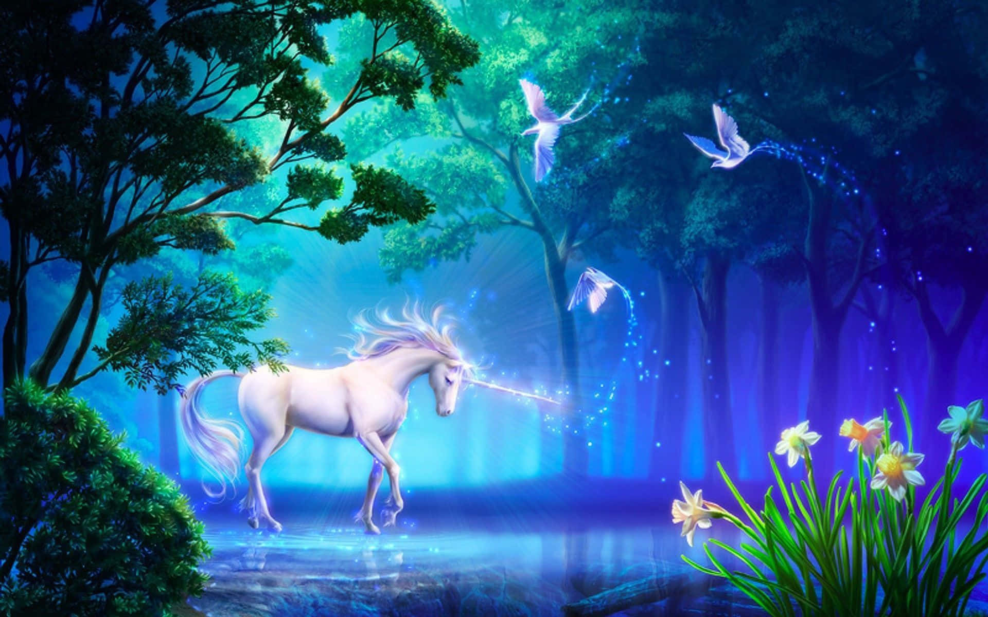 Magical Unicorn Background Wallpaper