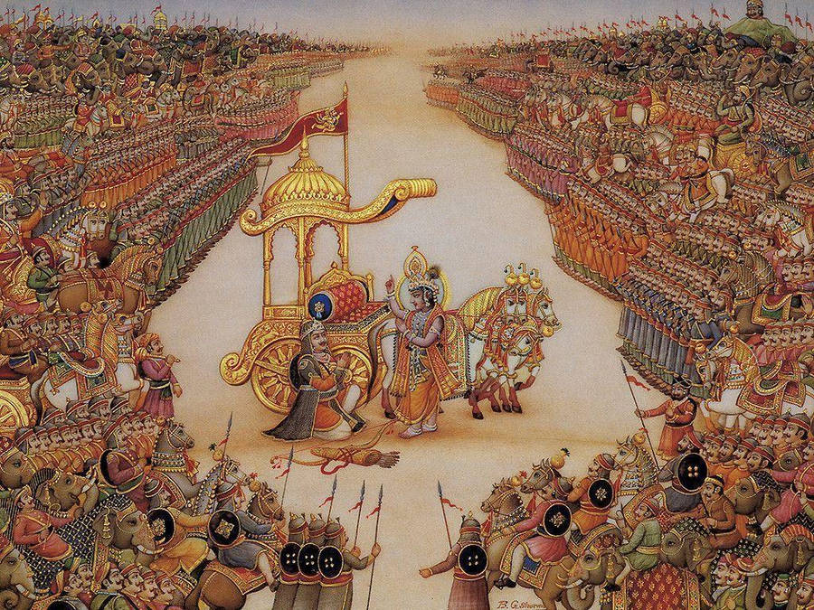 Mahabharat Krishna Papel de Parede