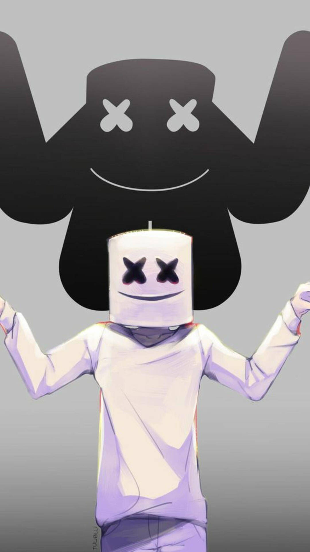 Marshmello Noir Fond d'écran