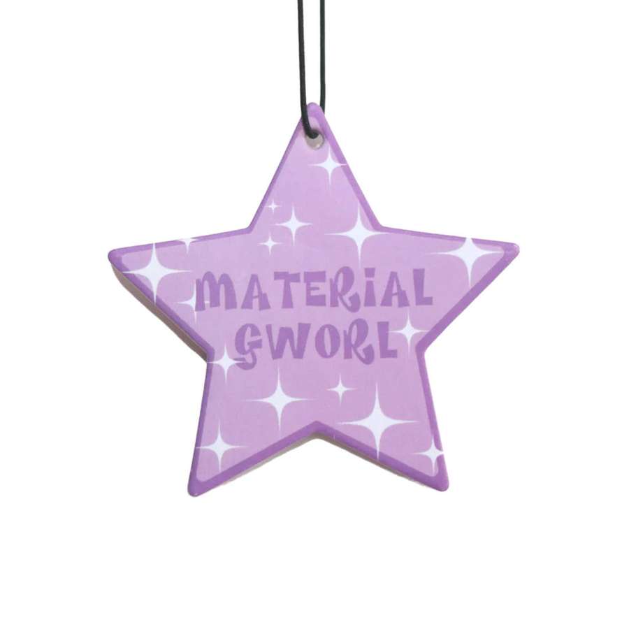 Lavendel stern Lufterfrischer mit Glitzern und Text material gwoorl — Material: Gwirl Wallpaper