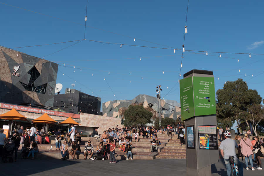 Melbourne Federation Square Achtergrond