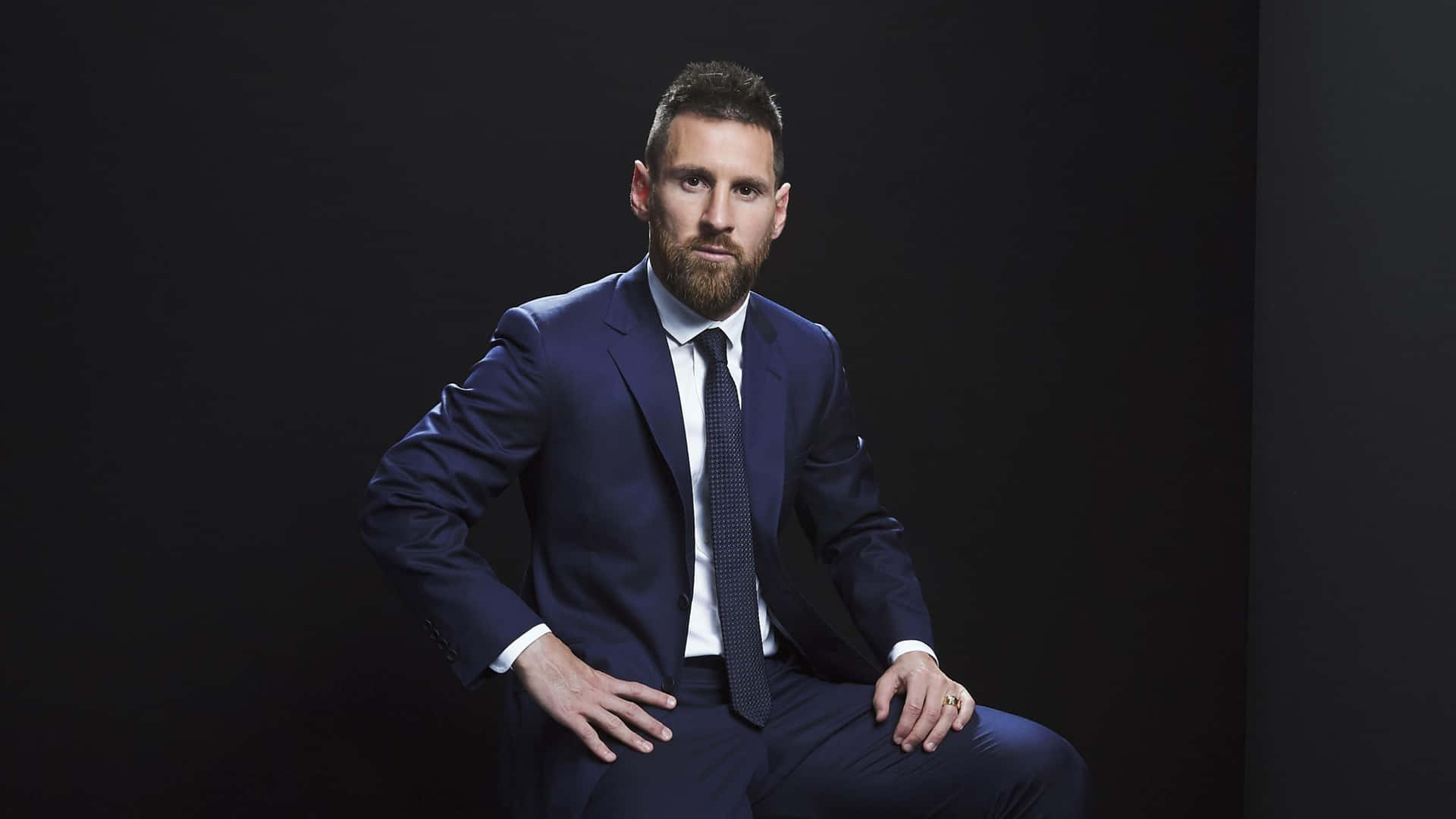 Messi In A Suit Wallpaper