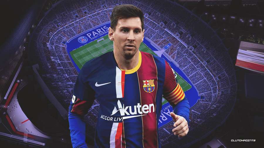 Lionel Messi in a Paris Saint-Germain jersey at a packed stadium. — Messi Psg Wallpaper