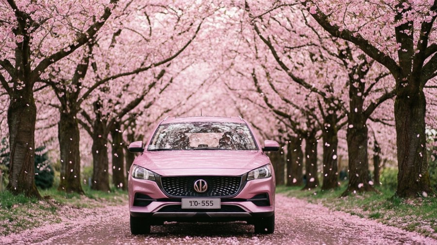 Sakura Lane Drive — Mg 550 Bakgrundsbilder