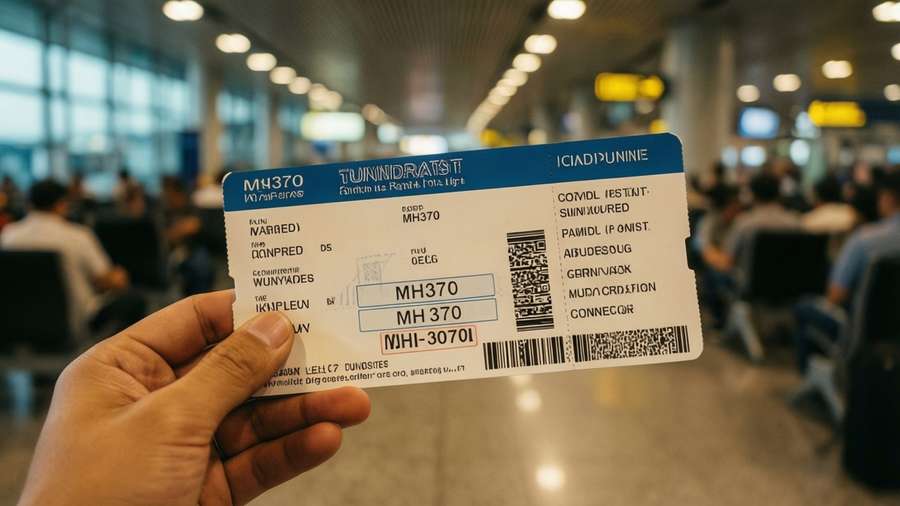 A close-up of an MH370 boarding pass in a hand. — Mh370 Picture