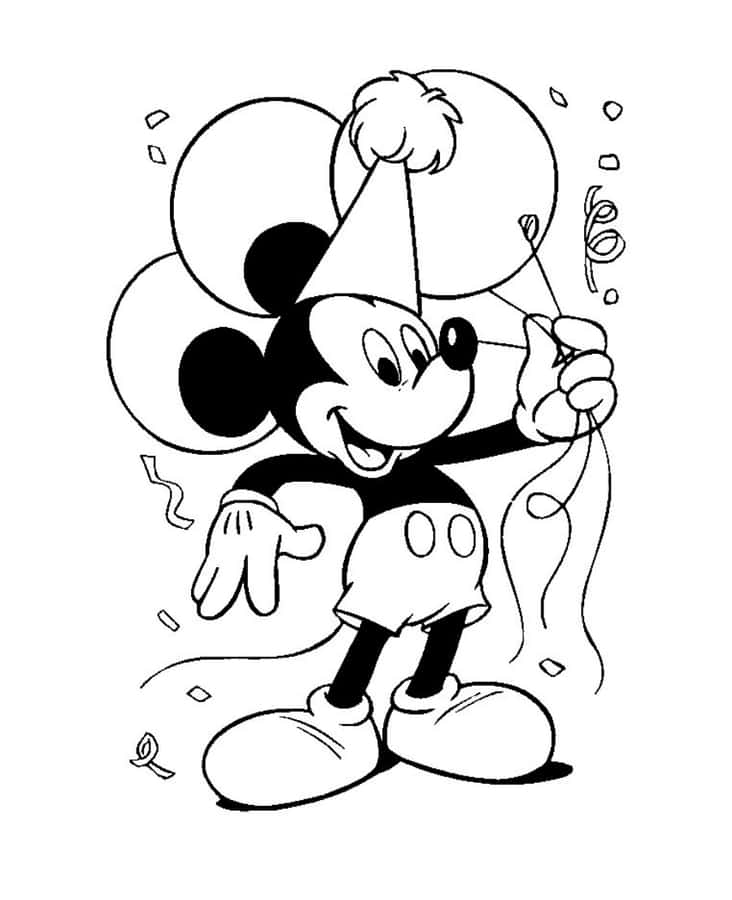 Mickey Mouse Colouring Pictures Wallpaper