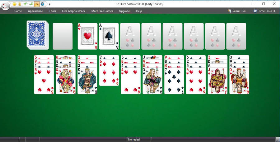 Microsoft Solitaire Bakgrunnsbildet