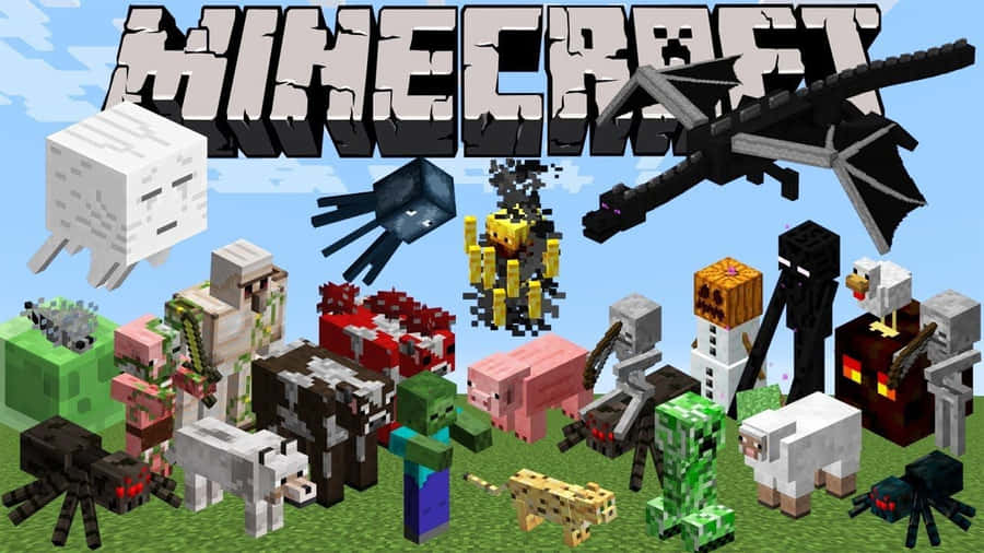 Minecraft Mobs Background Wallpaper