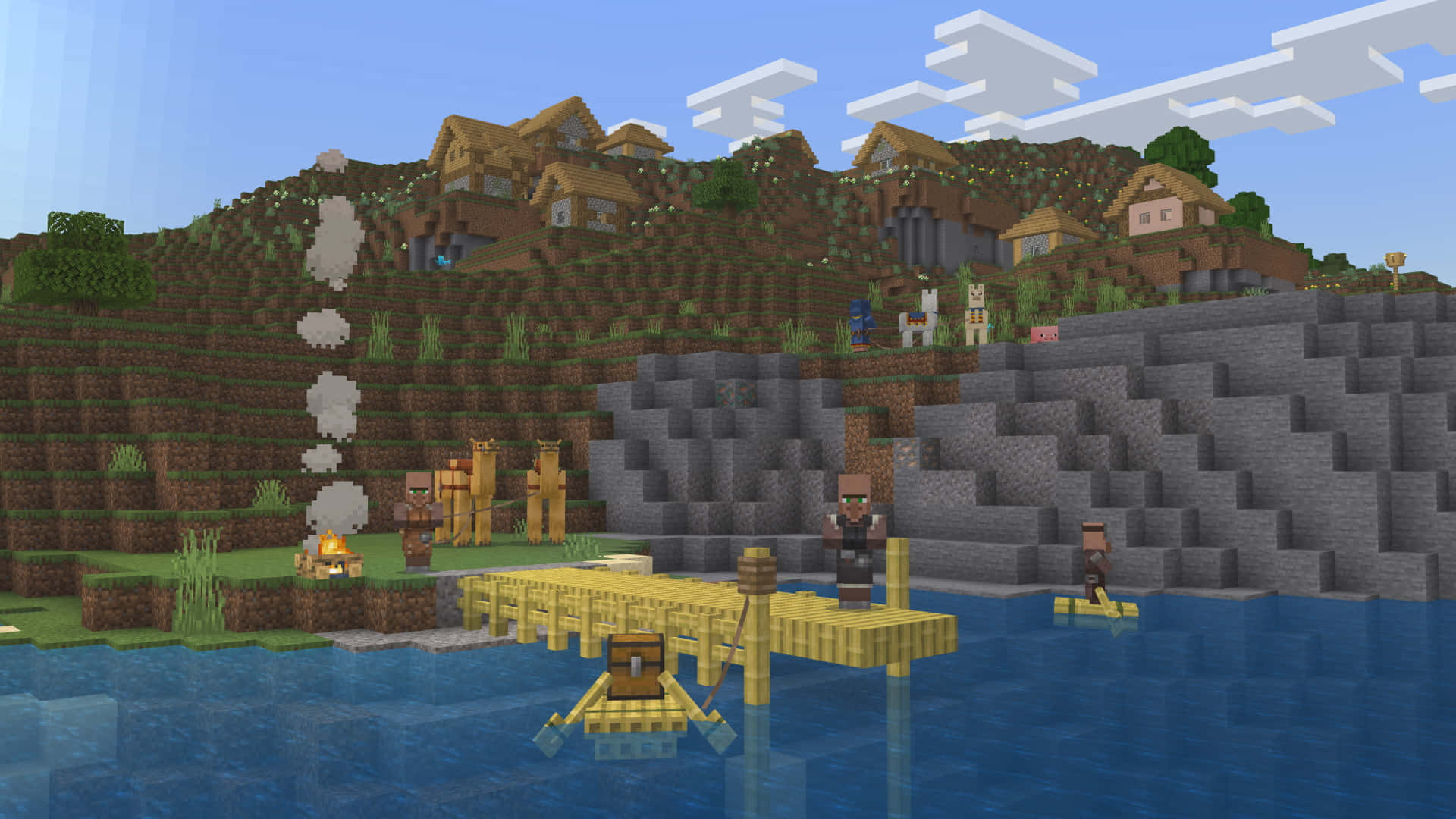 Minecraft Villagers Achtergrond