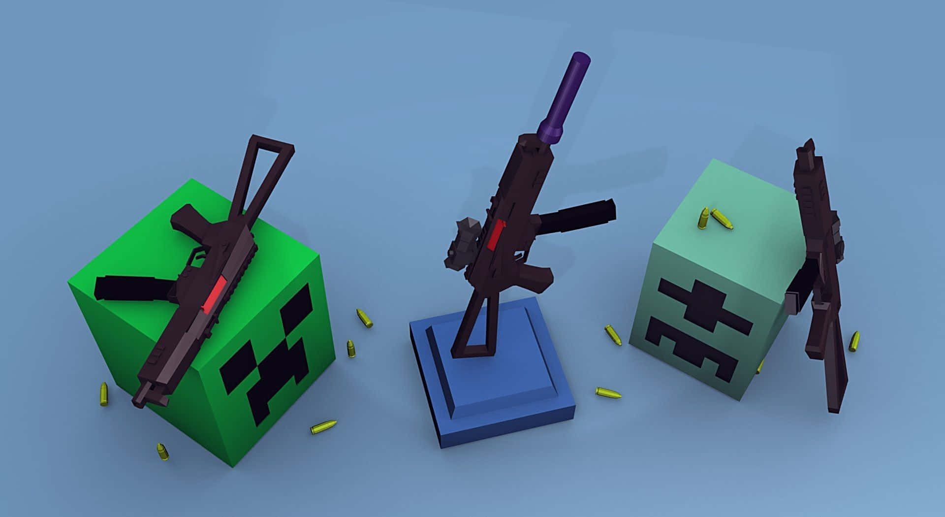 Minecraft Weapons Wallpaper