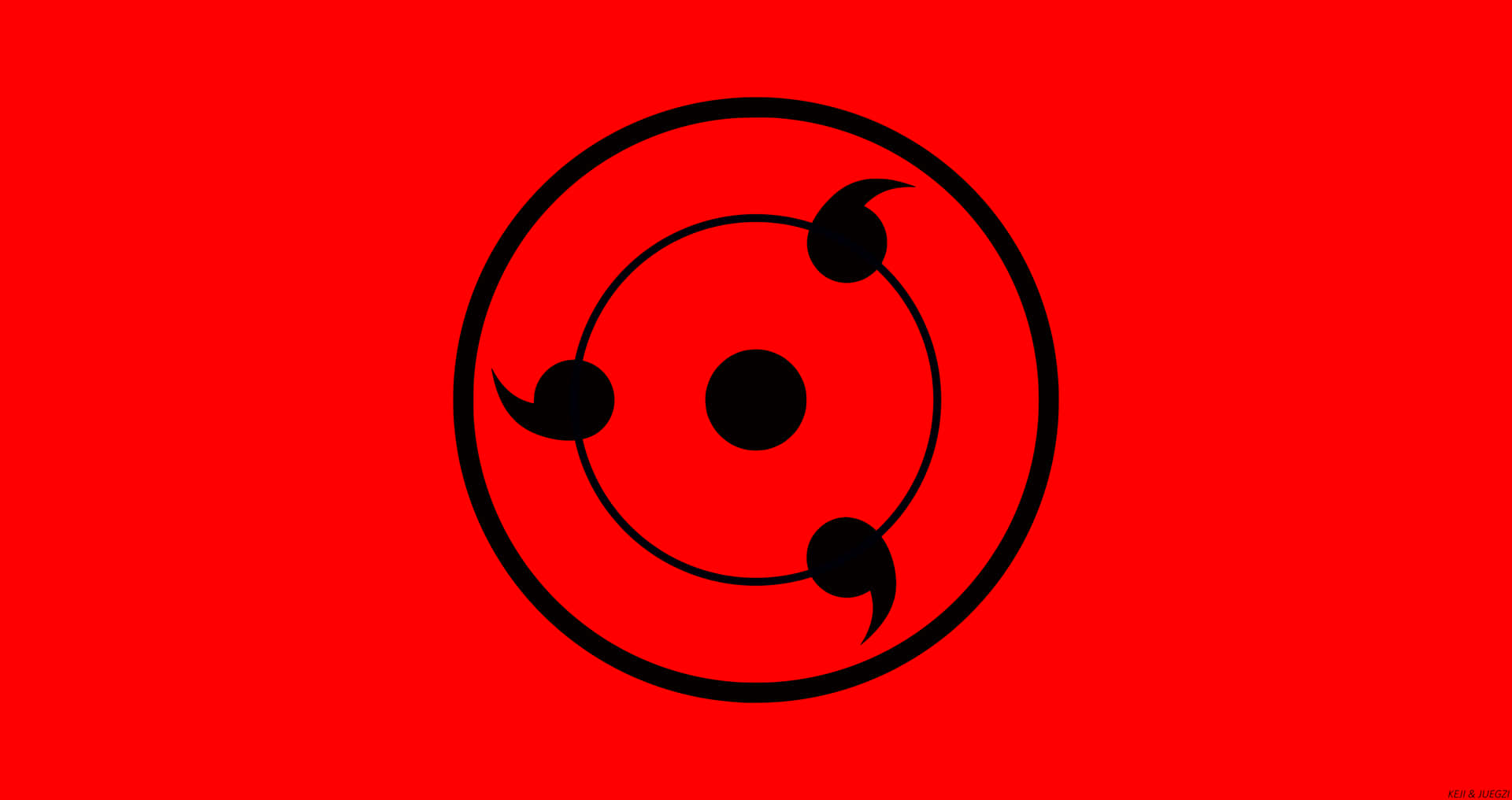 Minimalistische Sharingan Achtergrond